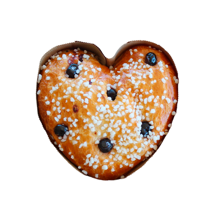 Brioche coeur aux cerises