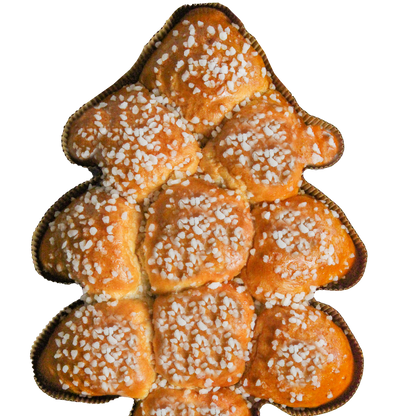Brioche sapin sucre perlé